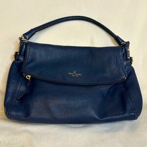 Kate Spade Leather Shoulder Bag Navy